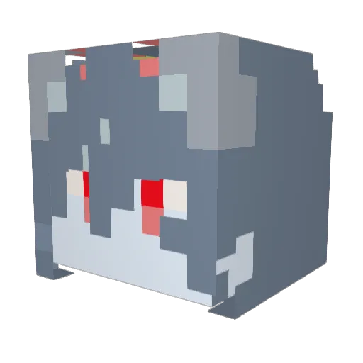 Tieria_0009 Minecraft avatar head, 3D render