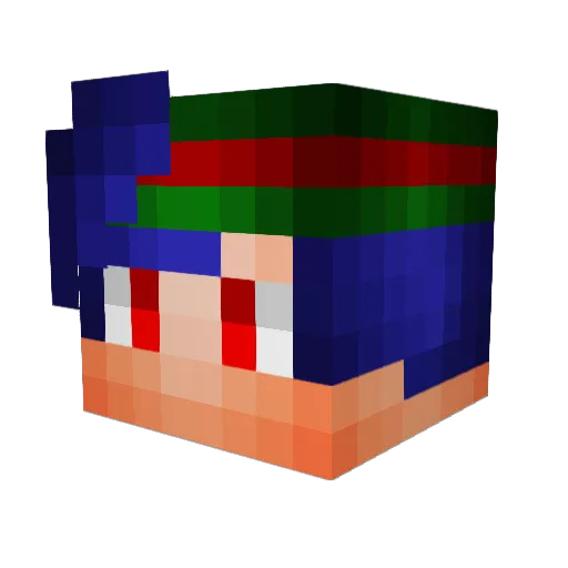 Tieros Minecraft avatar head, 3D render