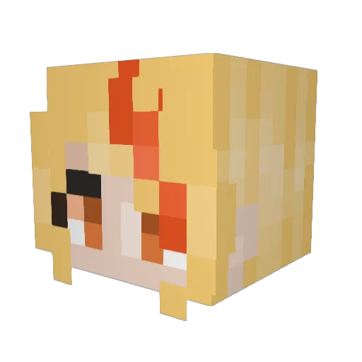 Tierson Minecraft avatar head, 3D render