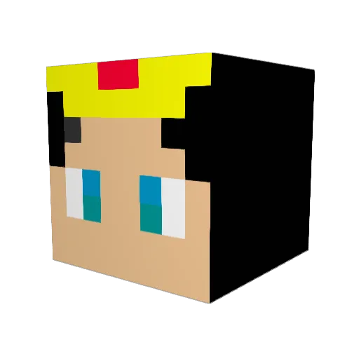 TiesRMe Minecraft avatar head, 3D render