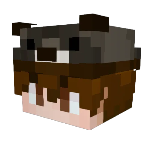 Tieskuhh_ Minecraft avatar head, 3D render