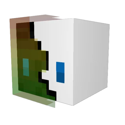 Tiesnay Minecraft avatar head, 3D render