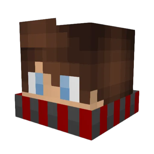 Tiesseman2 Minecraft avatar head, 3D render