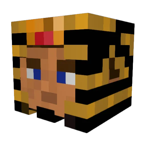 TiffBeGaming Minecraft avatar head, 3D render