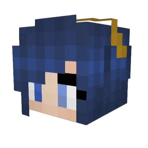 Tiffanib Minecraft avatar head, 3D render