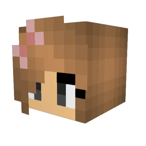 Tiffany120 Minecraft avatar head, 3D render