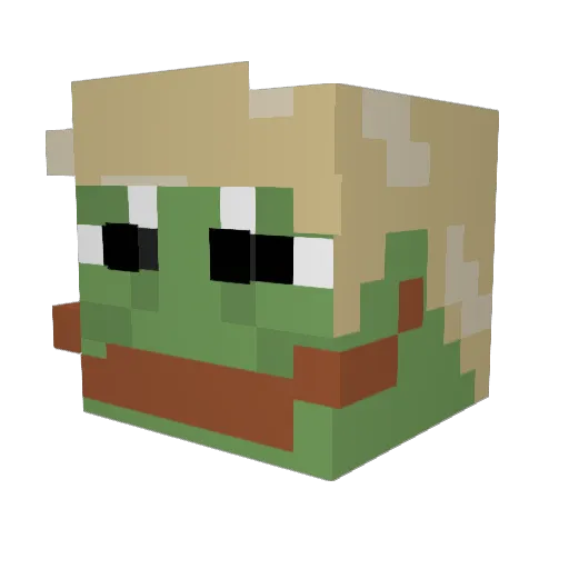 Tiffany205 Minecraft avatar head, 3D render