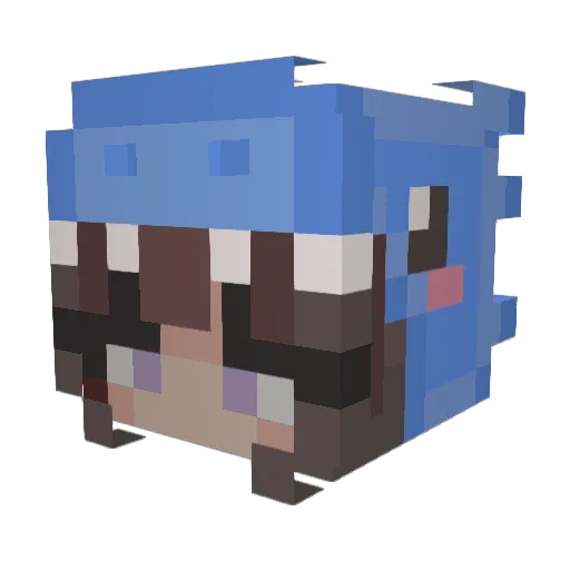 Tiffany97 Minecraft avatar head, 3D render