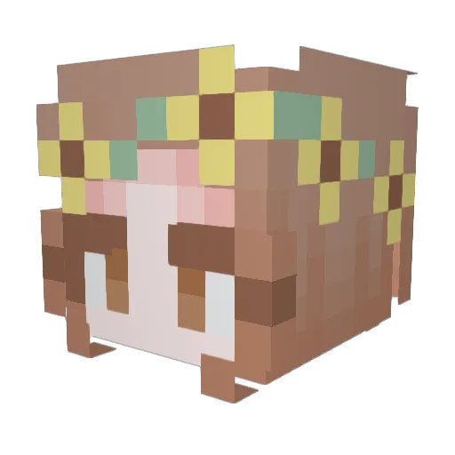 TiffanyDear Minecraft avatar head, 3D render