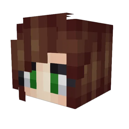 TiffanySherman Minecraft avatar head, 3D render