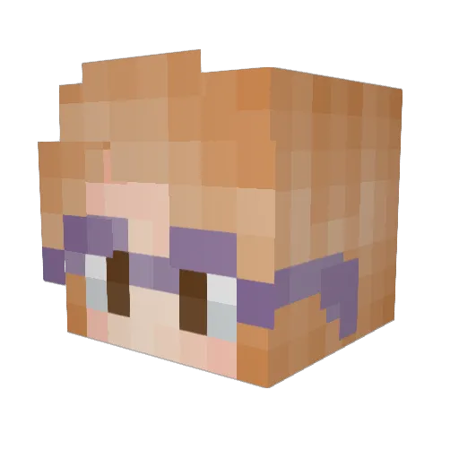 TiffanyStrider Minecraft avatar head, 3D render