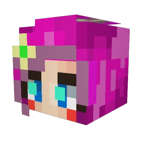 Tiffanyhk Minecraft avatar head, 3D render