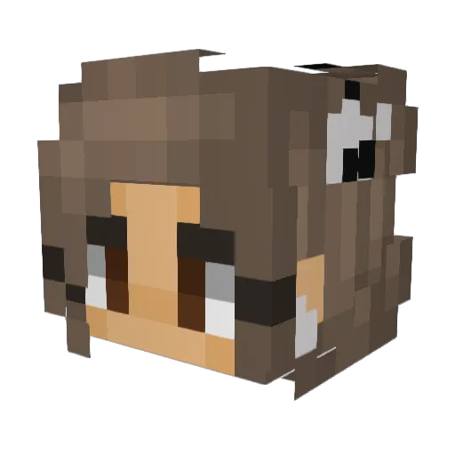 Tiffanymanuela Minecraft avatar head, 3D render