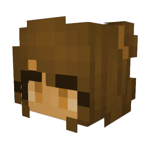Tiffaron Minecraft avatar head, 3D render