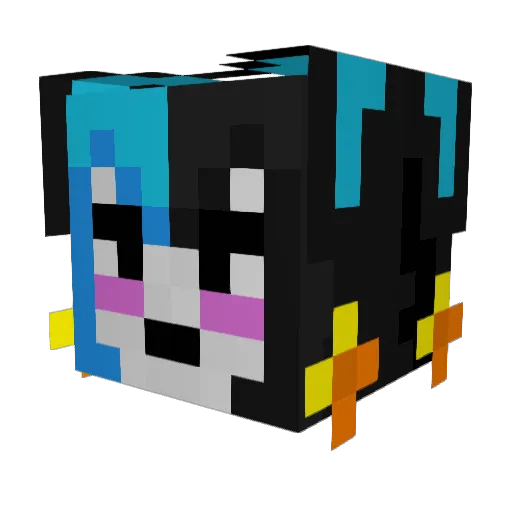 TiffaroniPizza Minecraft avatar head, 3D render