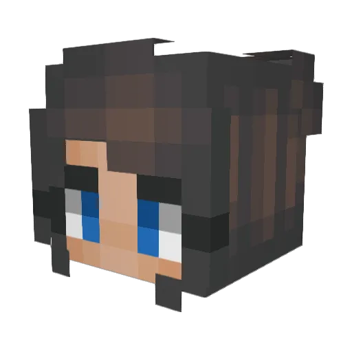 Tiffed Minecraft avatar head, 3D render