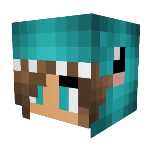 Tiffers72 Minecraft avatar head, 3D render