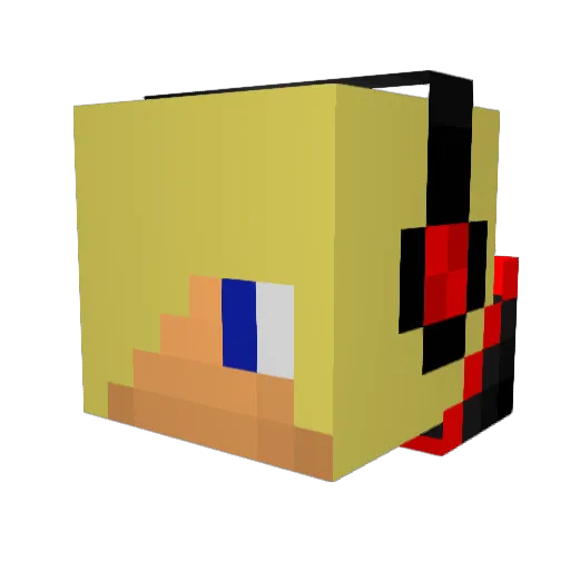 Tiffosi Minecraft avatar head, 3D render