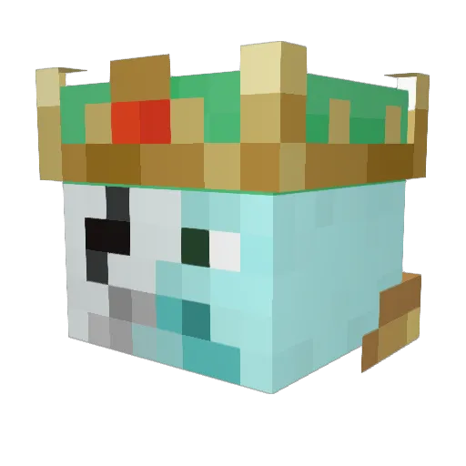 TigBoom Minecraft avatar head, 3D render