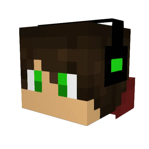 TigDo Minecraft avatar head, 3D render