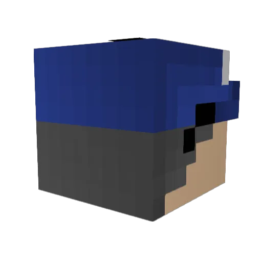 Tig_Bex Minecraft avatar head, 3D render