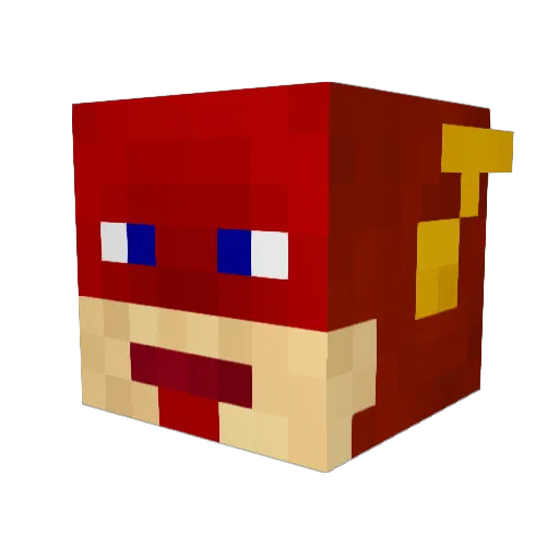 Tiga90 Minecraft avatar head, 3D render