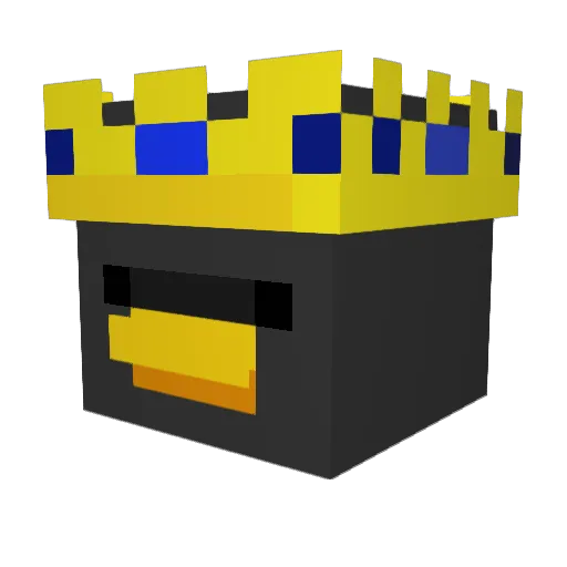 TigaFr Minecraft avatar head, 3D render