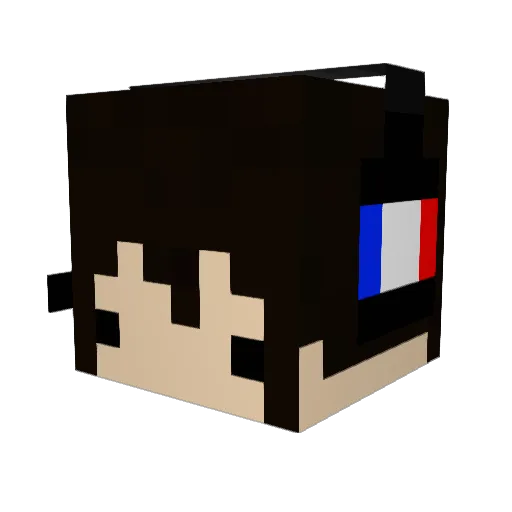 Tige_r Minecraft avatar head, 3D render