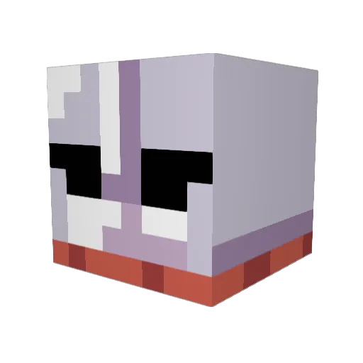 Tigen Minecraft avatar head, 3D render