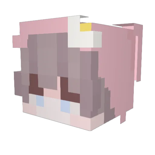 Tigeppie Minecraft avatar head, 3D render