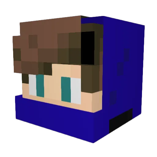 Tiger3000 Minecraft avatar head, 3D render