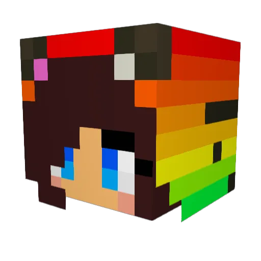 Tiger3030 Minecraft avatar head, 3D render
