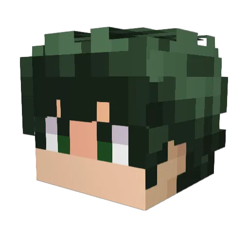 Tiger7w7 Minecraft avatar head, 3D render