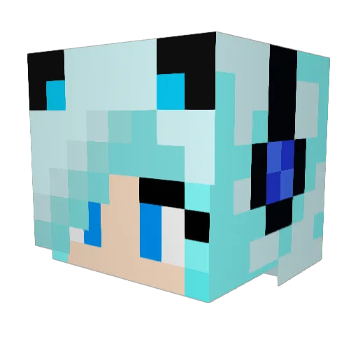Tiger999 Minecraft avatar head, 3D render