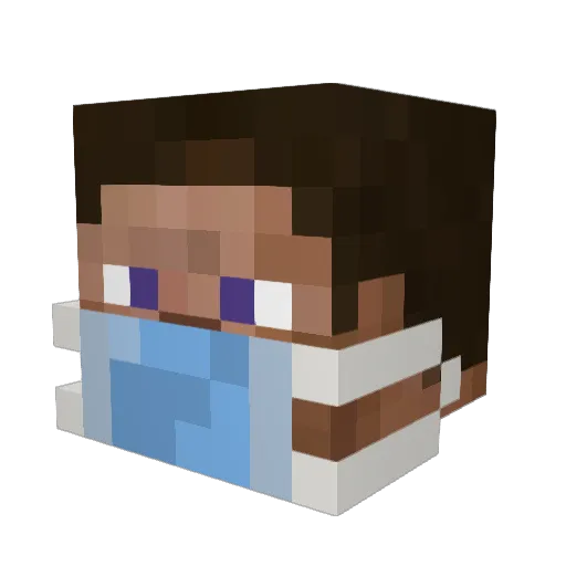 TigerFluffy01 Minecraft avatar head, 3D render
