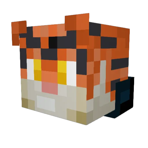 TigerFour13 Minecraft avatar head, 3D render