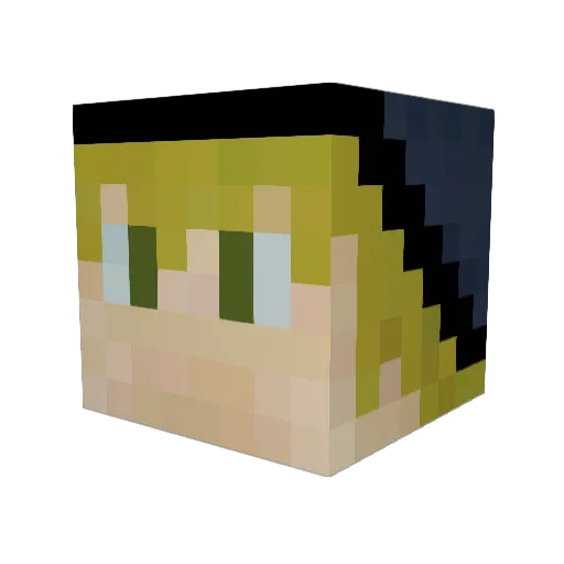 TigerGirl345 Minecraft avatar head, 3D render