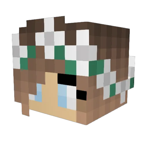 TigerLillyGamer Minecraft avatar head, 3D render