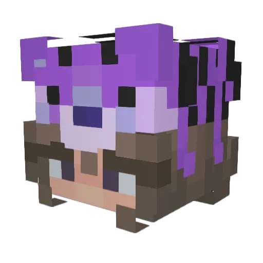 TigerMadz Minecraft avatar head, 3D render