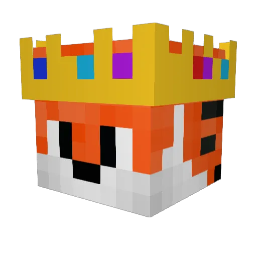 TigerMidnight Minecraft avatar head, 3D render