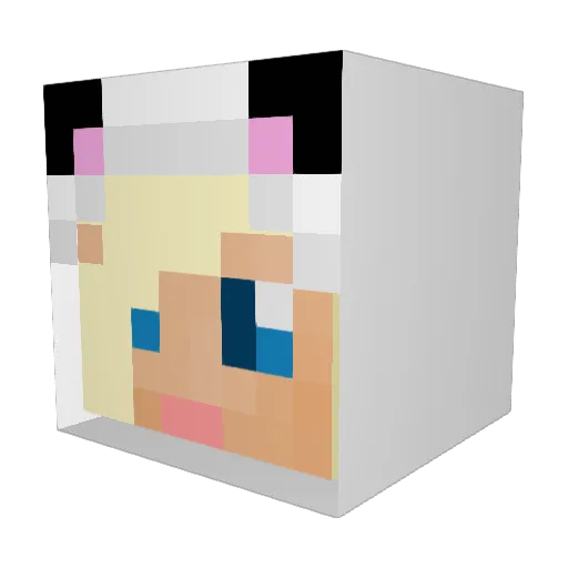 TigerPlushy Minecraft avatar head, 3D render