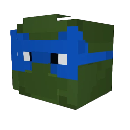 TigerQ02 Minecraft avatar head, 3D render