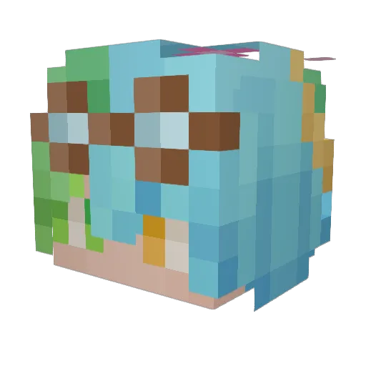 TigerZhang1004 Minecraft avatar head, 3D render