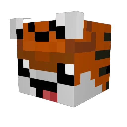 Tiger_Lord Minecraft avatar head, 3D render