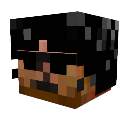 Tiger_Mask_ Minecraft avatar head, 3D render