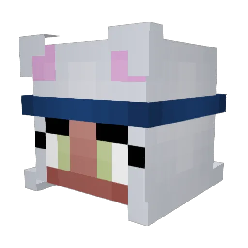 Tiger_exe Minecraft avatar head, 3D render