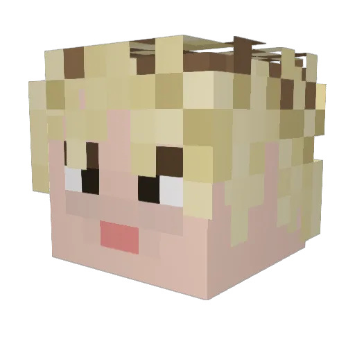 Tigerloaf Minecraft avatar head, 3D render
