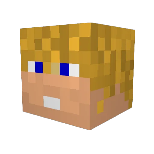 Tigerlors Minecraft avatar head, 3D render