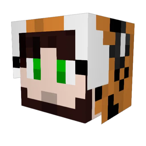 Tigermanic Minecraft avatar head, 3D render