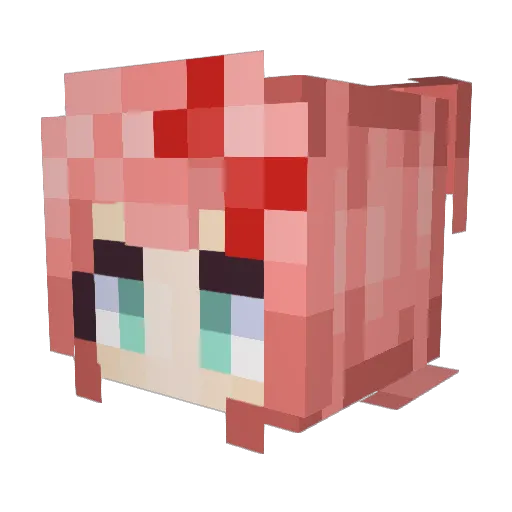 Tigermaw Minecraft avatar head, 3D render